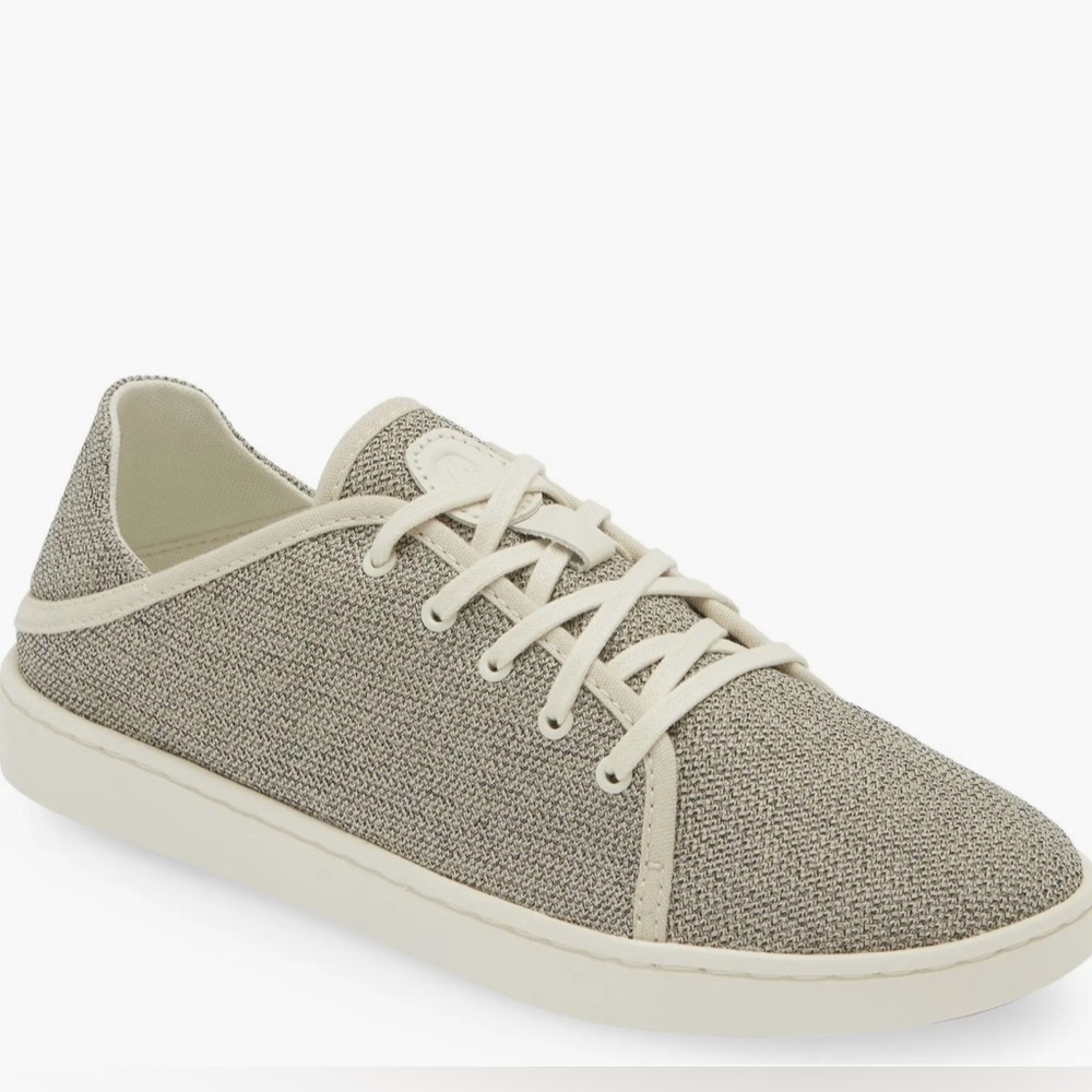 Olukai Pehuea Li Convertible Sneaker Women Tapa/White Sand Sz 7.5